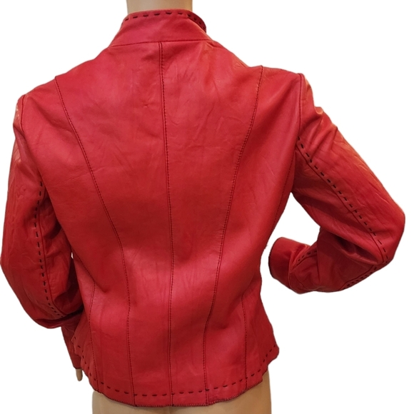 Alexander Julian red leather jacket - Picture 5 of 16